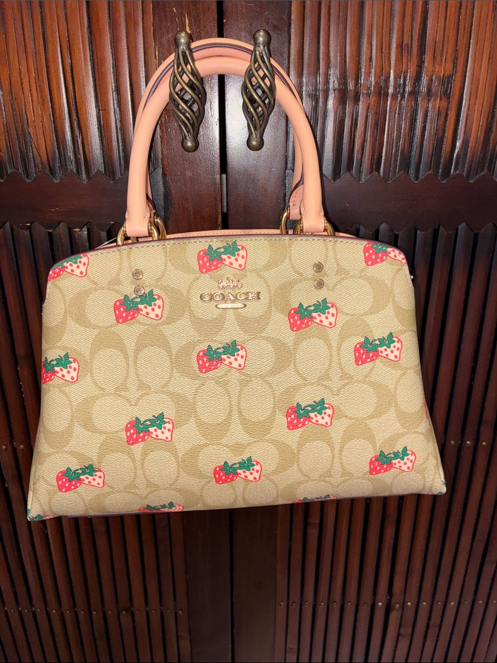 Coach Strawberry Print - Mini Lillie Satchel